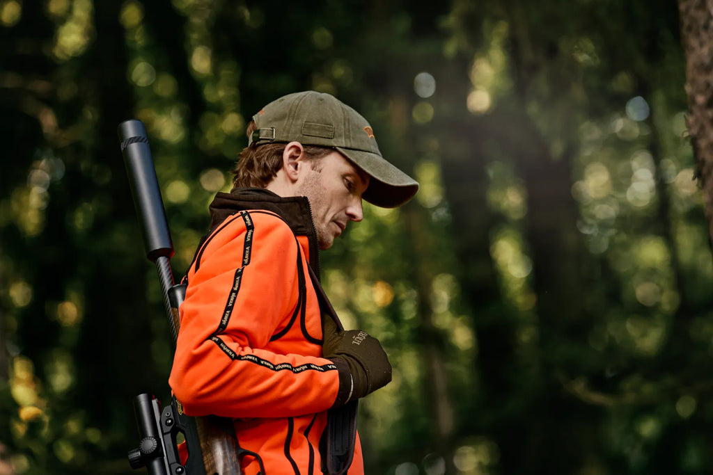 Kamko Blaze rev. fleece jacket - Orange blaze/Willow green