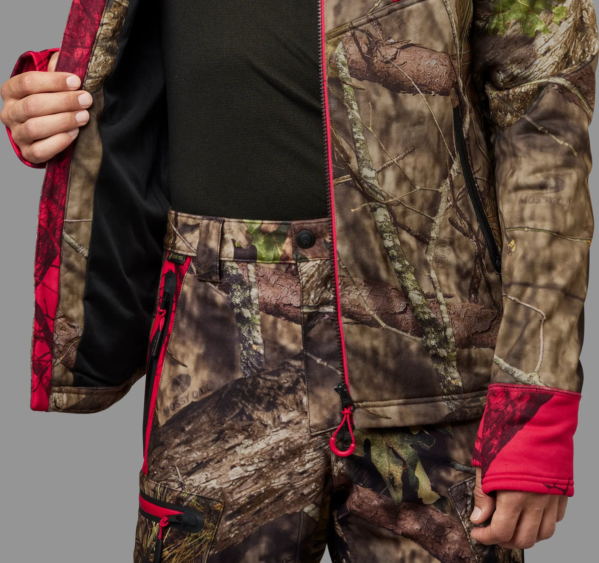 Moose Hunter 2.0 fleece jacket  - MossyOak®Break-Up Country®/MossyOak®Red