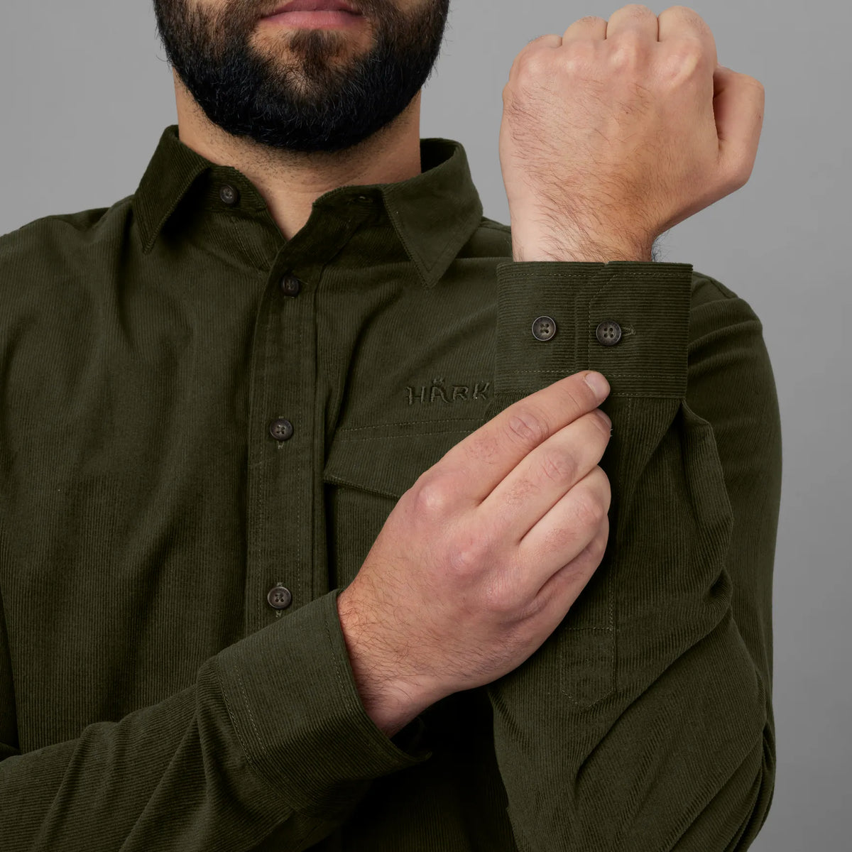 Kaldfjord corduroy shirt - Willow green