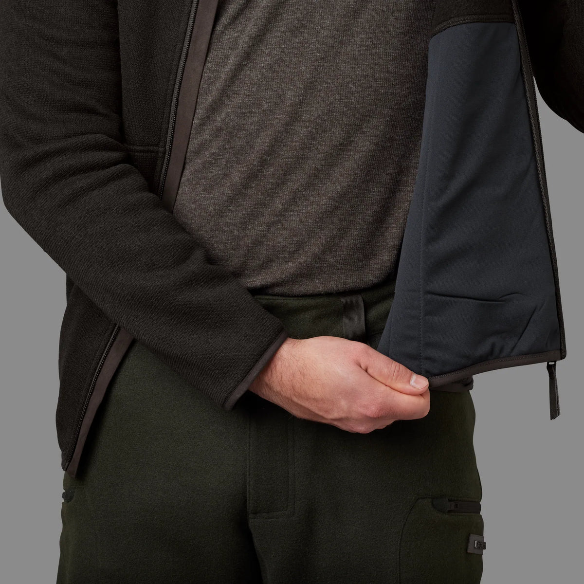Metso full zip - Shadow brown