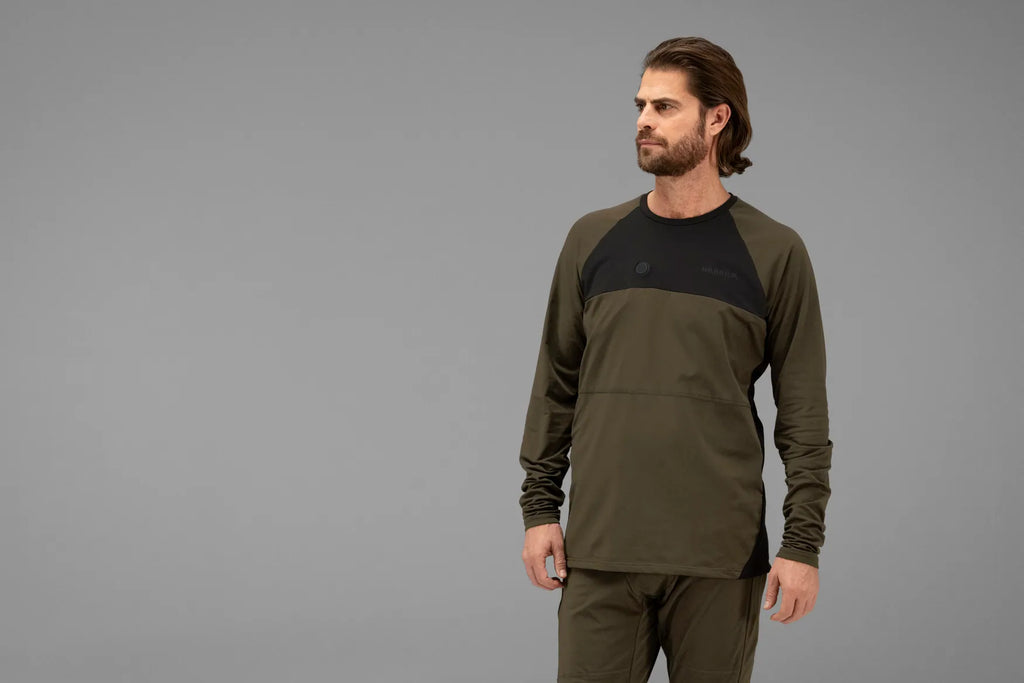 Härkila Heat L/S t-shirt - Willow green/Black