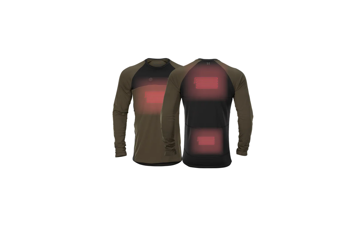 Härkila Heat L/S t-shirt - Willow green/Black