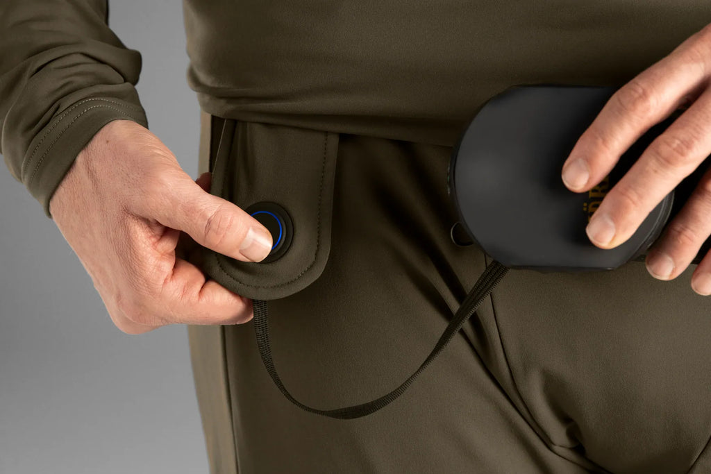 Härkila Heat USB-C Long Johns - Willow green/Black
