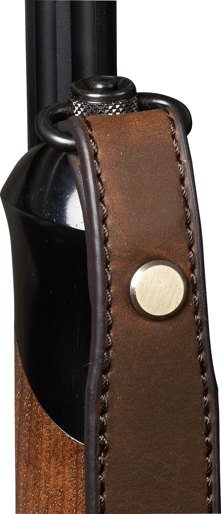 Shotgun sling in leather - Dark brown