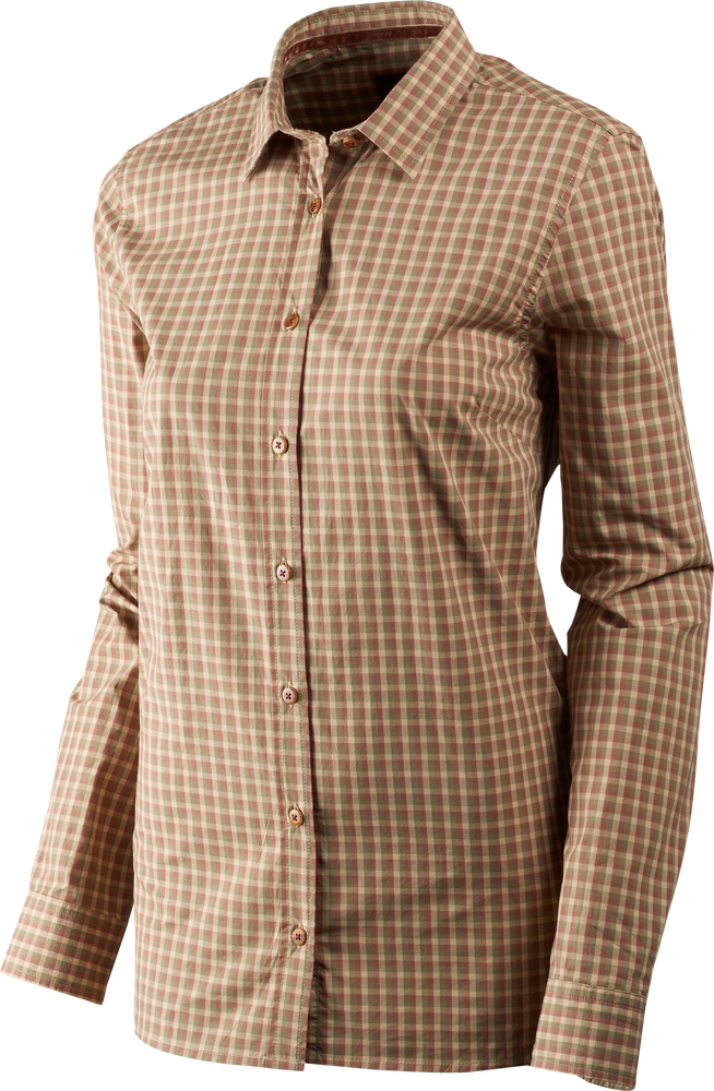 Selja Lady L/S check shirt Heritage Blue Check - Moonlight rose check