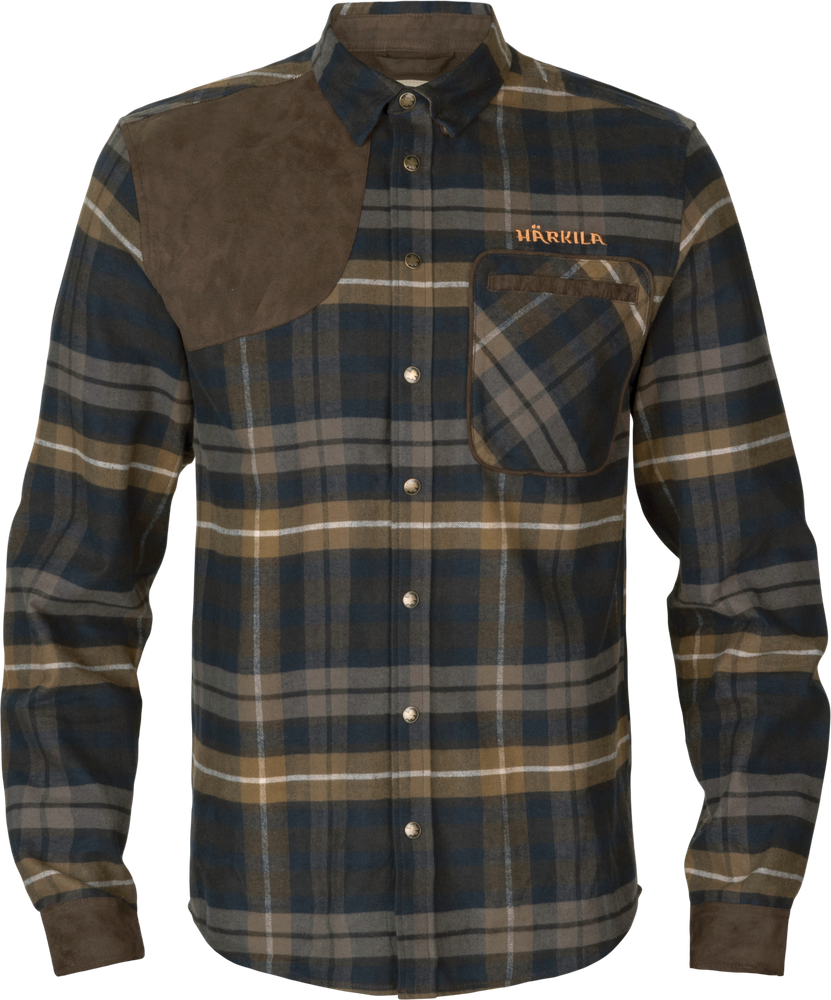 Jarne shooting L/S shirt - Dark olive